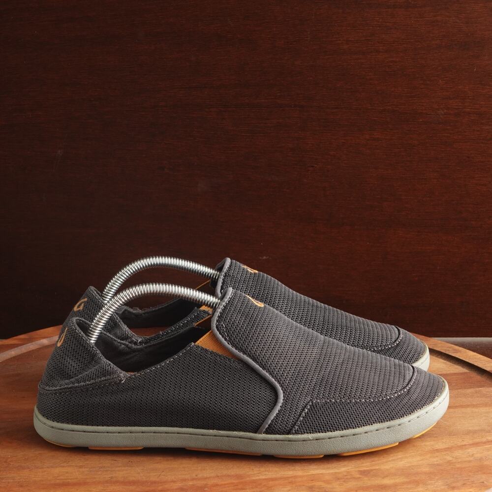 OluKai Shoes Men SZ 10 Gray Nohea Mesh Convertible Loafer Casual Coastal Comfort